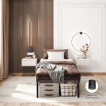 HAAGEEP Tall Platform Bed Frame Twin Size Metal Bedframe No Box Spring Needed