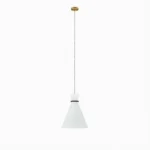 Modway Starlight 1-Light Pendant Light in White Satin Brass