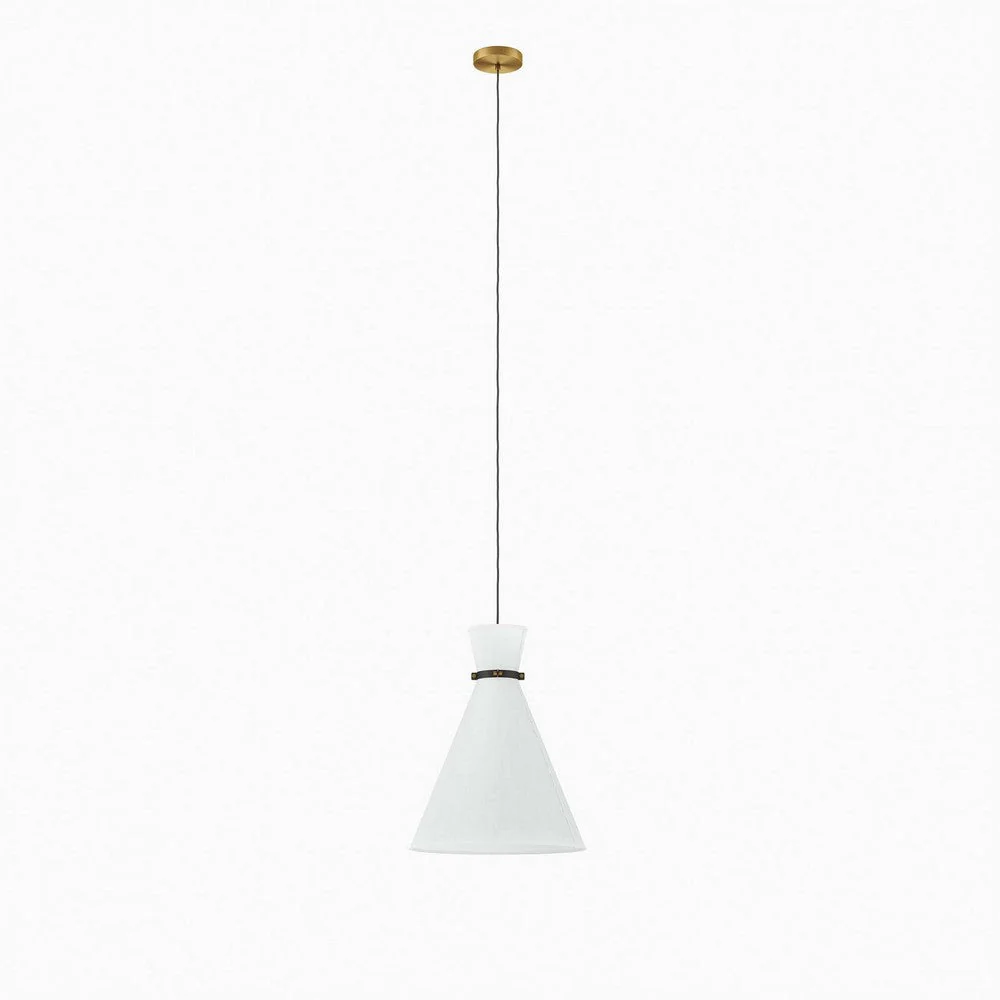 Modway Starlight 1-Light Pendant Light in White Satin Brass Modway Starlight 1-Light Pendant Light in White Satin Brass