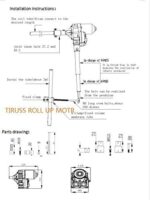 Greenhouse roll up motor DC24V for greenhouse ventilation
