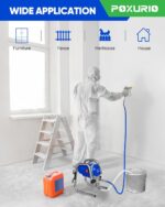 POXURIO 1200W Airless Paint Sprayer,3300PSI High Efficiency Electric Paint Sprayer