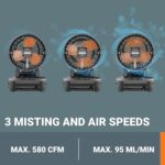WORX Cordless Misting Top Portable Fan w/ 3 Speed & 3 Mist Settings