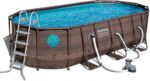 18ft x 9ft x 48 inch Swimming Pool Set with Pump and Maintenance Kit