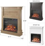 Ameriwood Home Ellsworth Fireplace with Mantel,White - Cozy Electric Heater