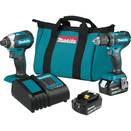 Makita 18 Volt LXT Lithium Ion Brushless Cordless 2 PC Combo Kit Factory Serviced
