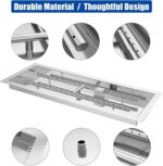 GRISUN Drop-in Fire Pit Kit 30 x 10 Inch,H-Shape Burner with Pan