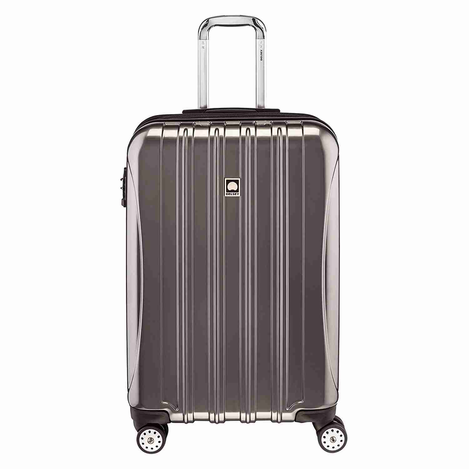 Delsey Luggage Helium aero 25 exp Spinner Trolley Titanium Delsey Luggage Helium aero 25 exp Spinner Trolley Titanium