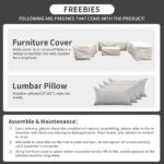 5 Piece Furniture Outdoor Sectional Cushions
