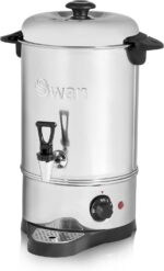 Swan SWU10L Catering Urn with Automatic Temperature Control,Drip Tray,10L,1600W,Stainless Steel