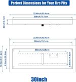 GRISUN Drop-in Fire Pit Kit 30 x 10 Inch,H-Shape Burner with Pan