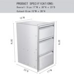 LEIDIC Outdoor Kitchen Combo Drawer Stainless Steel BBQ Drawer Works