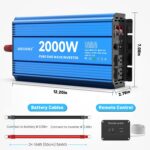 JARXIOKE Watt Pure Sine Wave Power Inverter,for Home