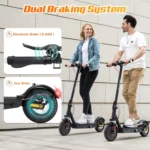 Evercross EV10K Pro 500W E-Scooter mit 35 km Reichweite,10-Zoll-Honeycomb-Reifen und IP54 Schutz