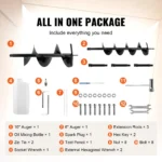 VEVOR 52cc 1450W Auger Post Hole Digger