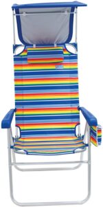 Beach HiBoy 17 Extended Seat Height Folding Beach Chair with Sun Shade Canopy Cover