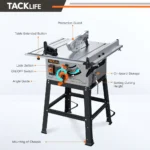 $199.97 with code TKMTS01A ÿ TACKLIFE Table Saw,10 Inch,15-Amp 24T Blade 4800 RPM 45oBevel Cutting MTS01A