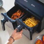 Cooks Professional 8 Litre Dual Digital Air Fryer with Double Twin Basket | Stainless Steel Energy Saving Instant Fryer with Double Drawers & Preset Functions | 8L Capacity (XL) | Black