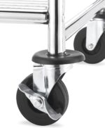Whitmor Commercial Rolling Laundry Butler with Wire Storage Rack