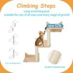 MIUZMORE Pine Cat Wall Shelves,Set of 5 Cat Wall Furniture