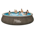 Summer Waves 15 ft Dark Double Rattan Quick Set Pool,Round,Ages 6+,Unisex