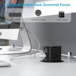 Jgstkcity Pop Up Outlet with 15W Wireless Charger,4 Outlets 15A,Splash Resistant