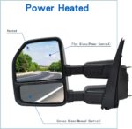 JZSUPER Towing Mirrors fit With Power Heated Turn Signal Light Temperature Sensor Spot Lights