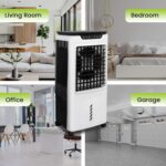 Powerful Swamp Cooler 5300 CFM,7 Gallons Water Tank,Portable Indoor Evaporative Air Cooler,Remote Included,Swing Mode,Modern Design,3 Speeds (LBW-6500RC)