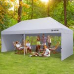 OUTFINE Pop Up Canopy Gazebo with 4 Removable Sidewalls