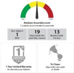 Ameriwood Home Ellsworth Fireplace with Mantel,White - Cozy Electric Heater