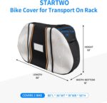 STARTWO Bike Cover with Two Elastic straps and License Plate Window