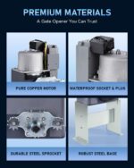 CO-Z Sliding Gate Opener Hardware Security System Kit