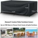 Ziewee Outdoor Patio Furniture Covers Waterproof Rectangular Outdoor