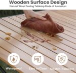 Join Nature Portable Camp Table with Aluminum Roll Up Tabletop and Carry Bag