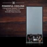 18 Bottle Compressor Wine Cooler Refrigerator w/Lock,Large Freestanding Wine Cellar For Red,White,Champagne or Sparkling Wine,41f-64f Digital Temperature Control Fridge Glass Door Black