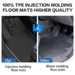 Weize Floor Mats for Tesla Model Y 5-Seat 2021-2023 2022 2024