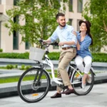 PEXMOR Electric Bike for Adults,350W (Peak 500W) City Commuter Ebike 36V 12.5AH Removable Battery,26" Cruiser Electric Bicycle Shimano 6-Speed | Dual Shock Absorber | Basket