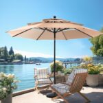 PHI VILLA 10ft Patio Umbrellas with 8 Sturdy Ribs and 1.5" Umbrellla Pole