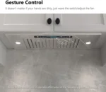 30 inch Built-in/Insert Range Hood 900 CFM,Ducted/Ductless Convertible Duct,Stainless Steel Kitchen Vent Hood with 4 Speed Gesture Sensing&Touch Control Panel(IKB01-30)