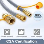 Aekops 48Feet 1/2 inch Natural Gas Hose with Quick Connect Fittings