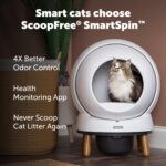 PetSafe Automatic Cat Litter Box Self Cleaning,App Controlled Self Cleaning with Health Monitoring