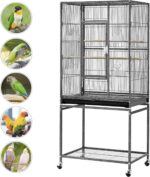 Yaheetech Wrought Iron Standing Large Parrot Parakeet Flight Bird Cage