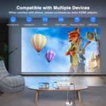 AuKing Full HD 1080P Home Theater Video Mini Projector