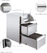 LEIDIC Outdoor Kitchen Combo Drawer Stainless Steel BBQ Drawer Works