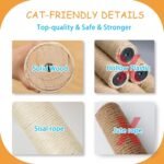 MIUZMORE Pine Cat Wall Shelves,Set of 5 Cat Wall Furniture