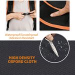 LOKASS Tool Bag Backpack,Large,Black and Orange