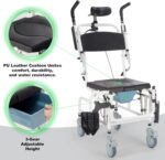 Arkantos Tilt 30??Shower Commode Wheelchair,Shampoo Chair with Headrest and Bucket