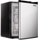 Upright freezer,3.0 Cubic Feet,Single Door Compact Mini Freezer with Reversible Stainless Steel Door,Small freezer for Home/Dorms/Apartment/Office (Silver)