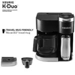 Keurig K-Duo Coffee Maker,Single Serve and 12-Cup Carafe Drip Coffee Brewer,Compatible with K-Cup Pods and Ground Coffee,Black