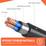WELLUCK 50 Amp 15FT RV Power Extension Cord with Cord Organizer