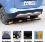 OranLite 72" inch 6' Feet Heavy Rubber Parking Curb,Installation Kits Included